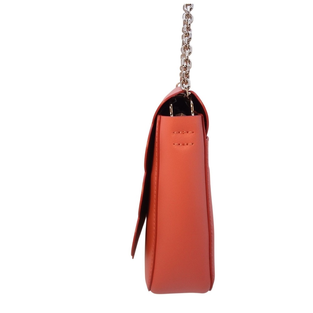 Kate Spade Scalloped Flap Shoulder Bag Womens OS Coral Pink Excellent Leather - Picture 4 of 7
